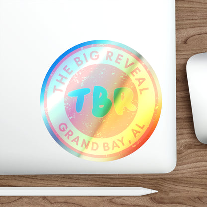 The Big Reveal Holographic Circle Logo Sticker