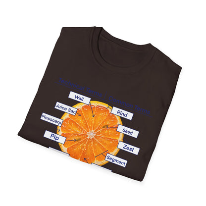 Literally Just a Shirt With a Diagram of An Orange On It