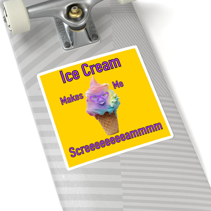Ice Cream Makes Me Scream Sticker