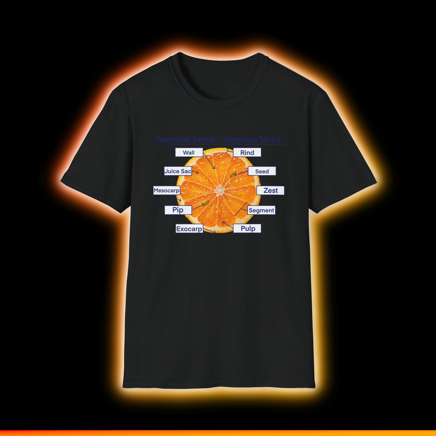 Literally Just a Shirt With a Diagram of An Orange On It