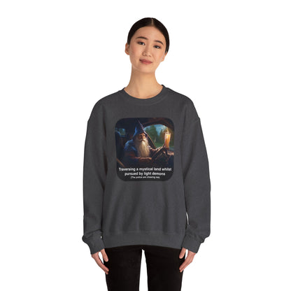 The Drinking and Driving Wizard Crewneck