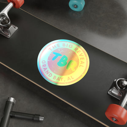 The Big Reveal Holographic Circle Logo Sticker