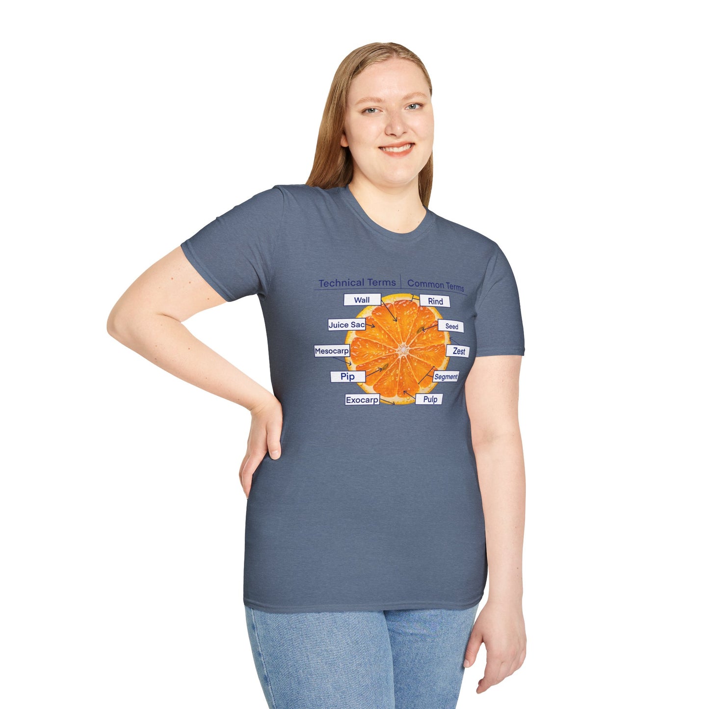 Literally Just a Shirt With a Diagram of An Orange On It