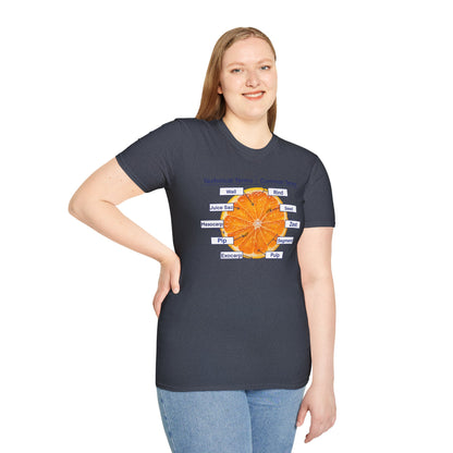 Literally Just a Shirt With a Diagram of An Orange On It