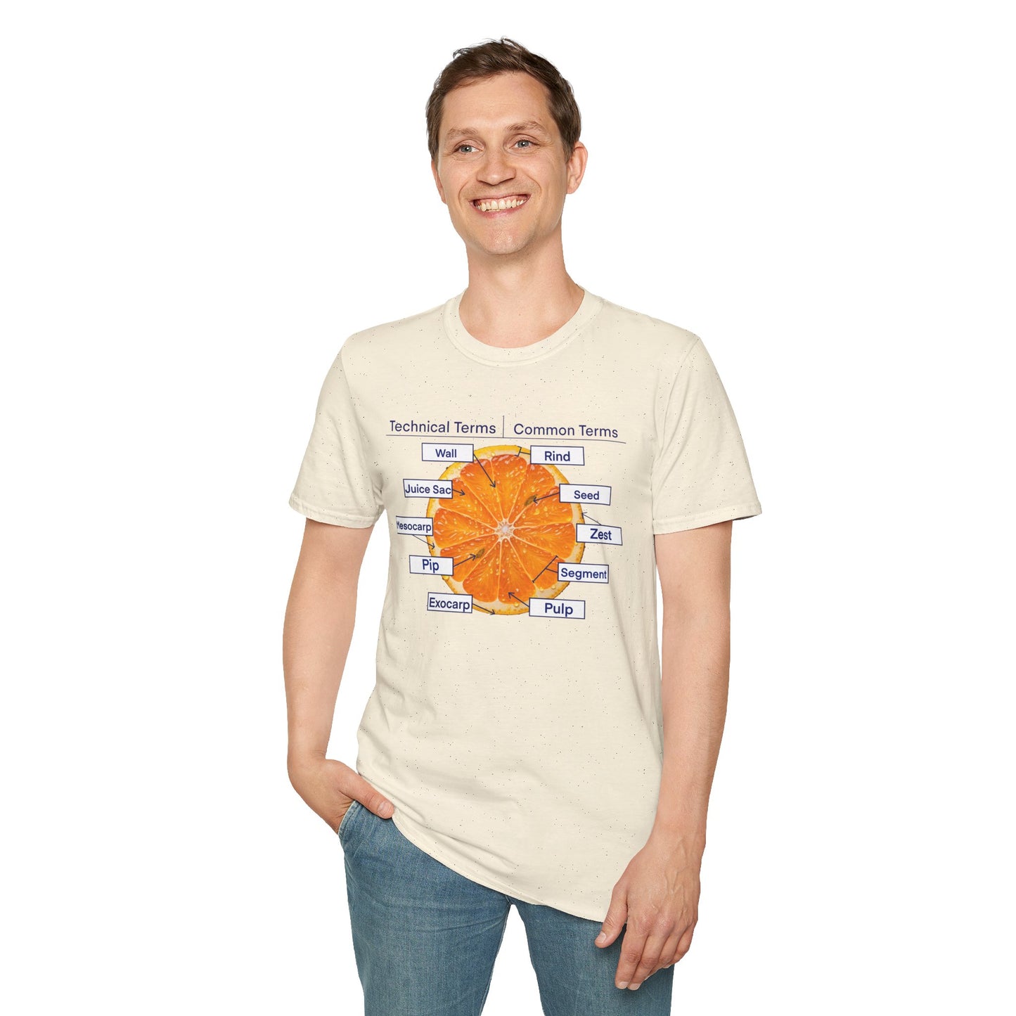 Literally Just a Shirt With a Diagram of An Orange On It
