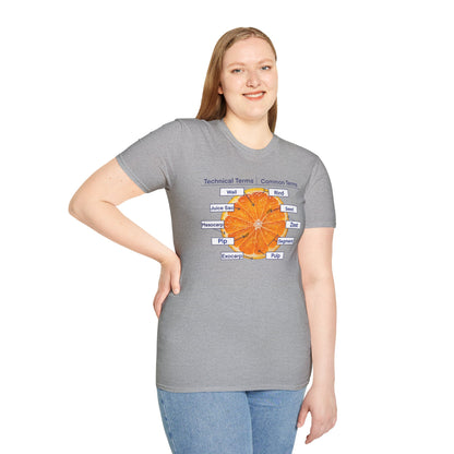 Literally Just a Shirt With a Diagram of An Orange On It