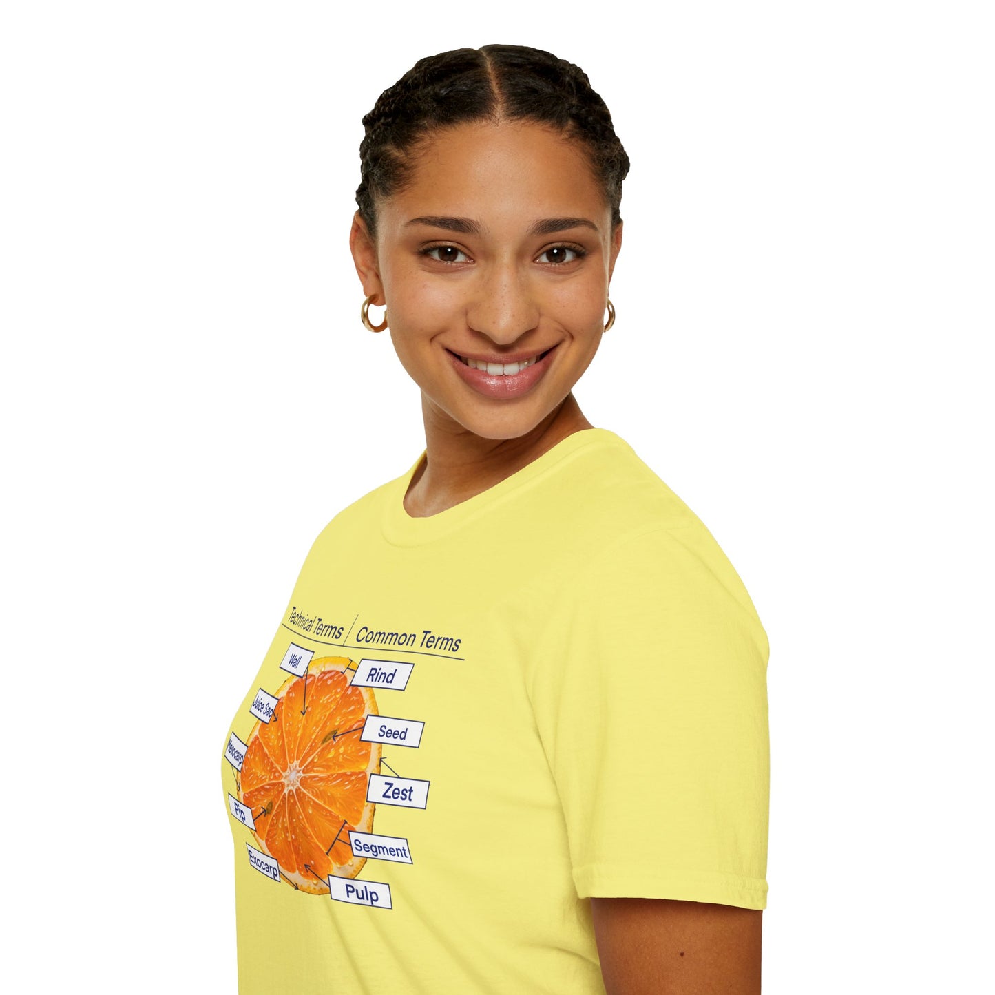 Literally Just a Shirt With a Diagram of An Orange On It