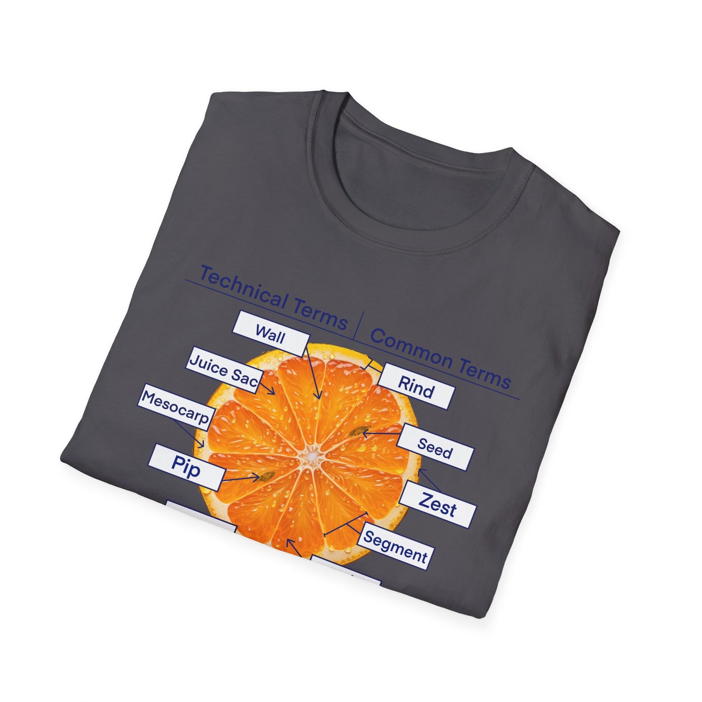 Literally Just a Shirt With a Diagram of An Orange On It