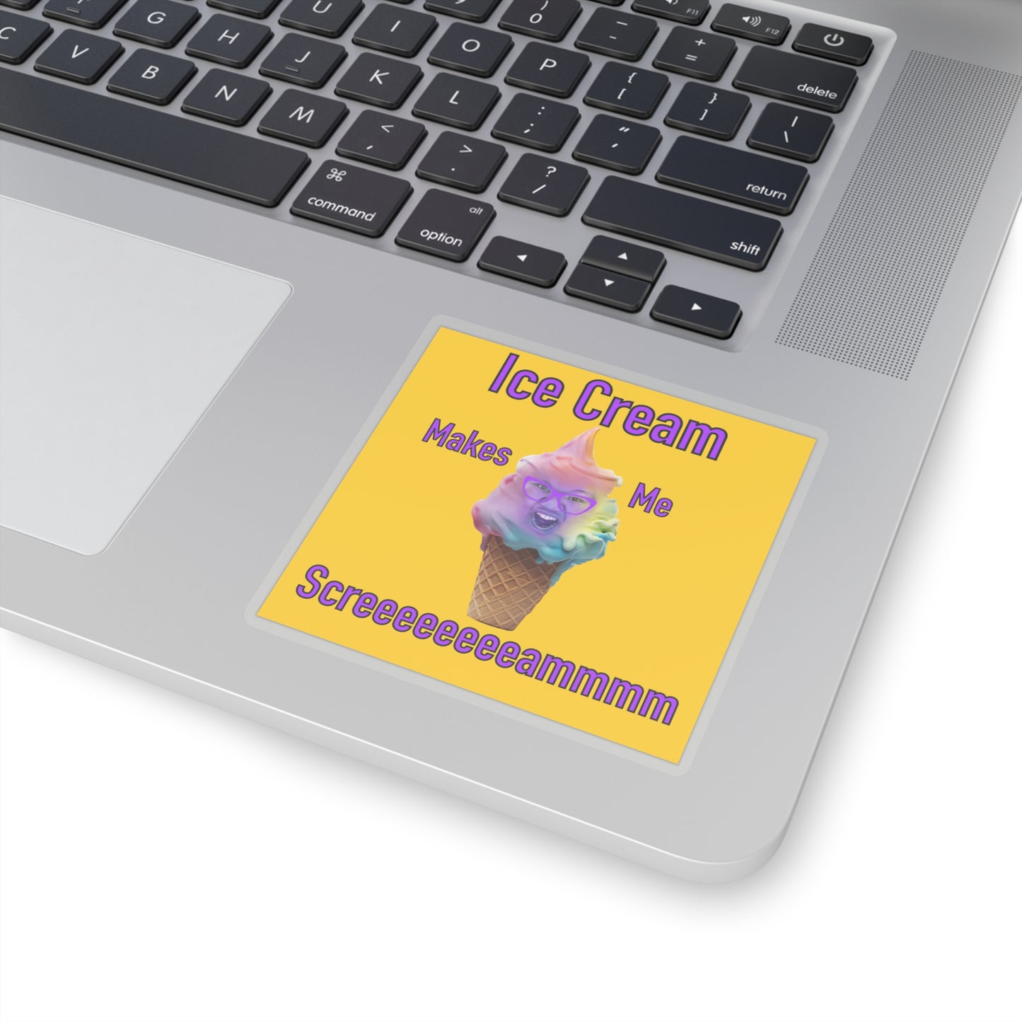 Ice Cream Makes Me Scream Sticker