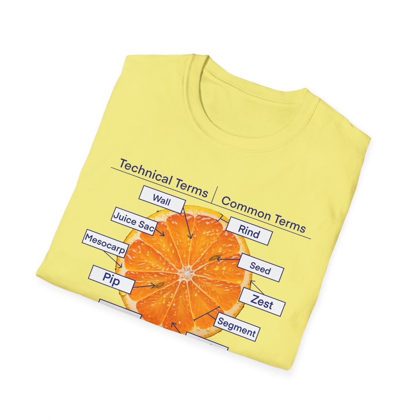 Literally Just a Shirt With a Diagram of An Orange On It