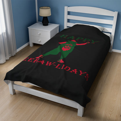 Happy Yeehaw-lidays Plush Blanket