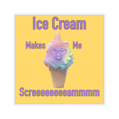 Ice Cream Makes Me Scream Sticker