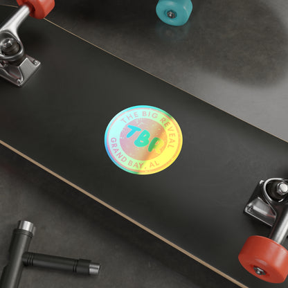 The Big Reveal Holographic Circle Logo Sticker