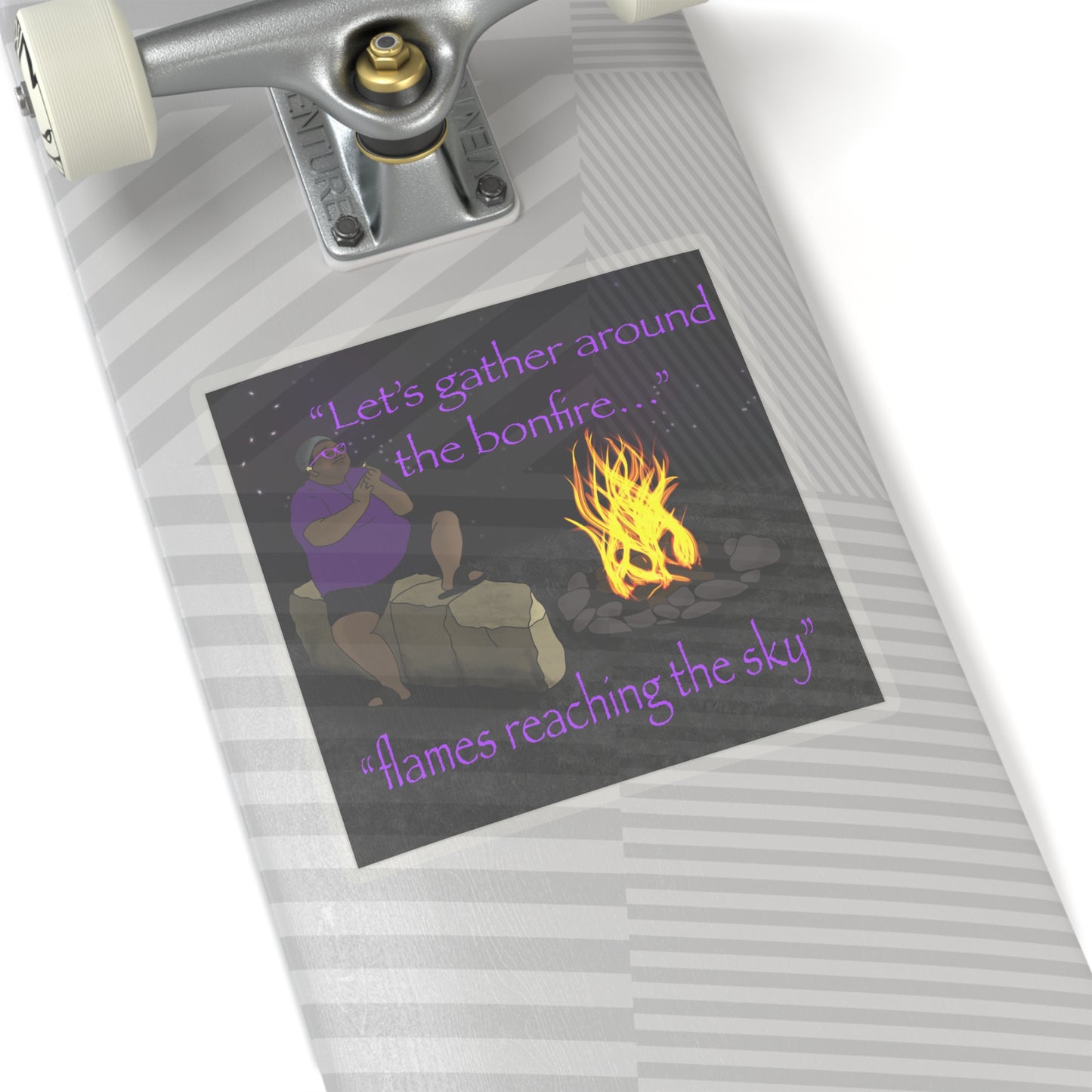 Let's Gather Around The Fire Bonfire MG Sticker