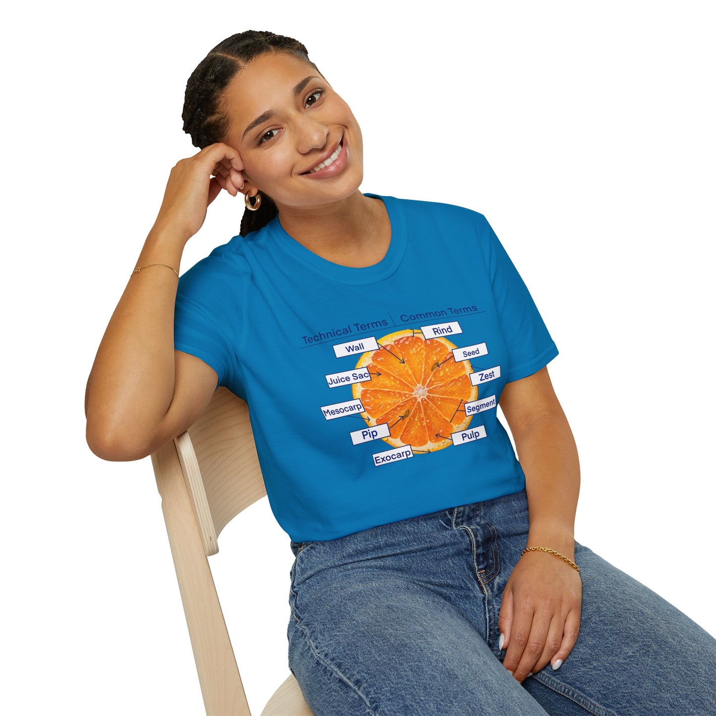 Literally Just a Shirt With a Diagram of An Orange On It