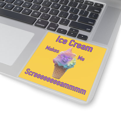 Ice Cream Makes Me Scream Sticker