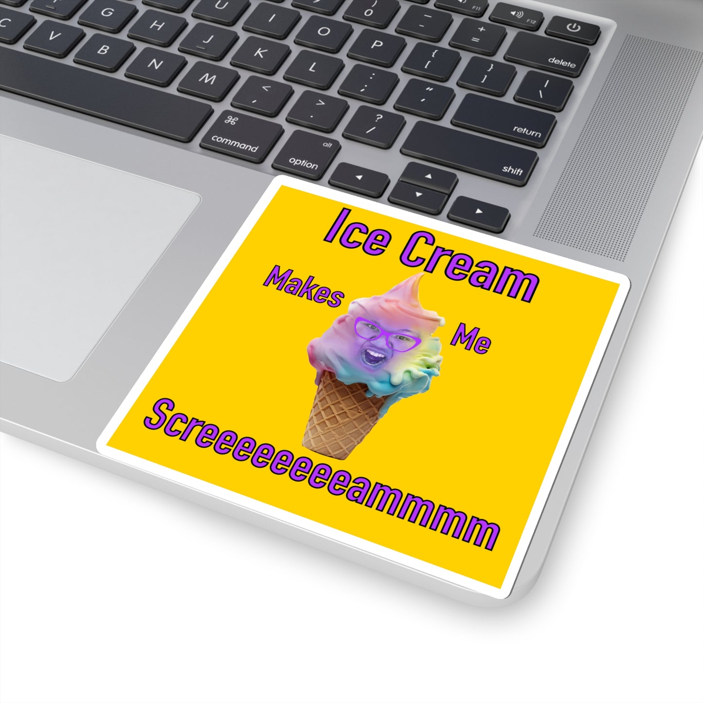 Ice Cream Makes Me Scream Sticker