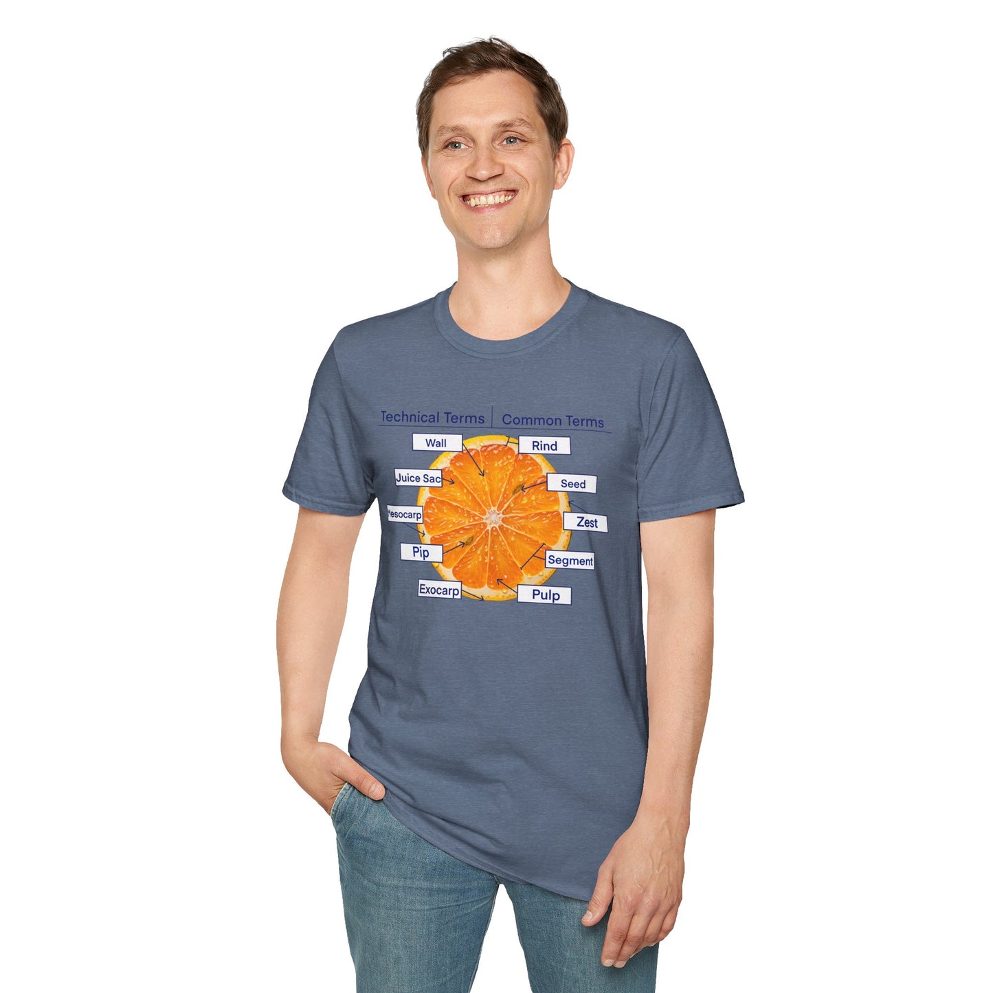 Literally Just a Shirt With a Diagram of An Orange On It