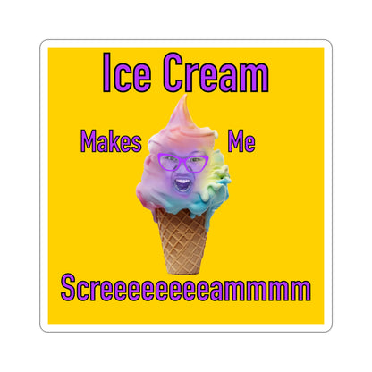 Ice Cream Makes Me Scream Sticker