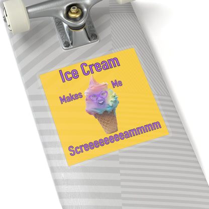 Ice Cream Makes Me Scream Sticker